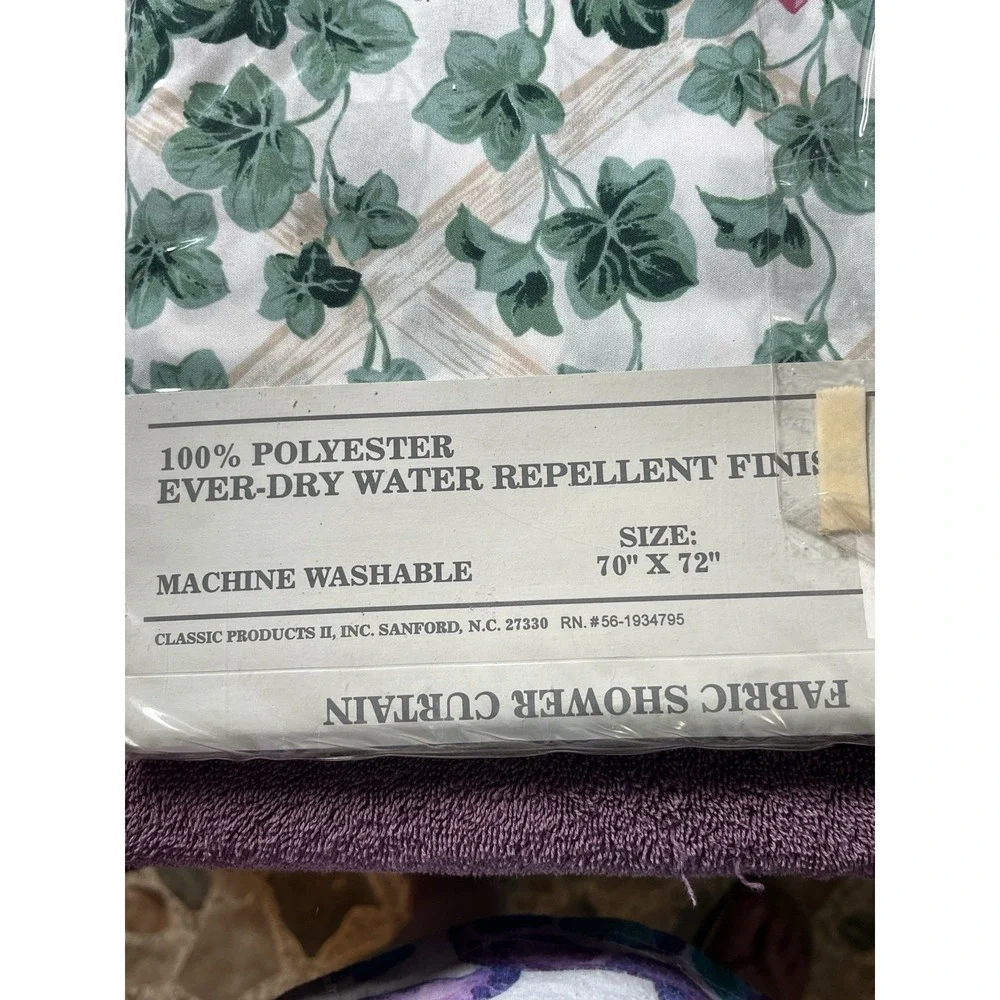 VTG Classic Products Fabric Shower Curtain Ivy Trellis 70